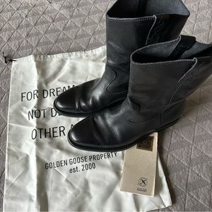 Golden Goose Black Biker Boot Men’s EU 45 (US 12)